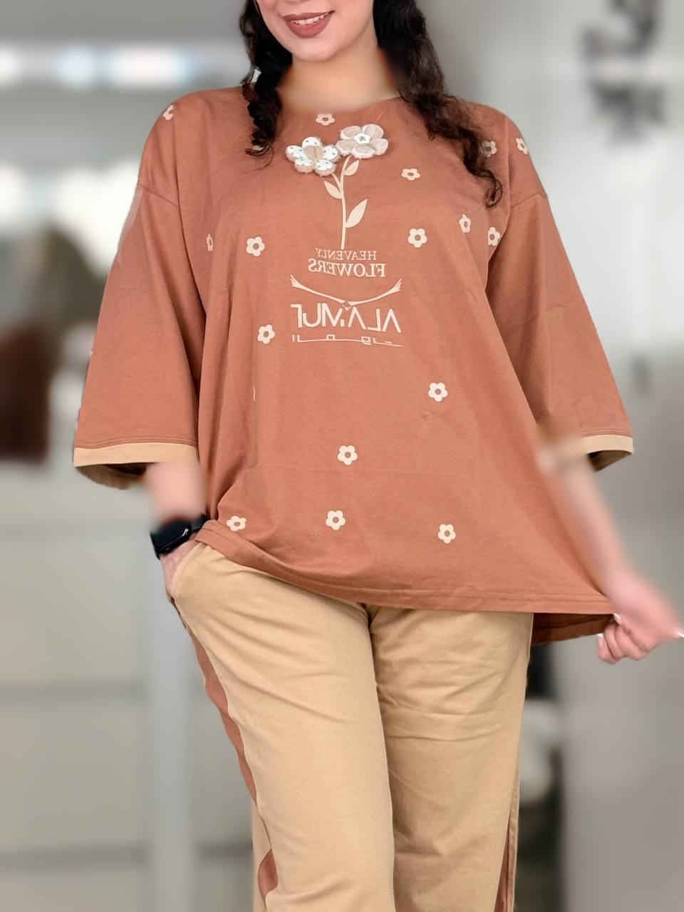 ست بگی گل برجسته قهوه ای ۲۸۳۲۰